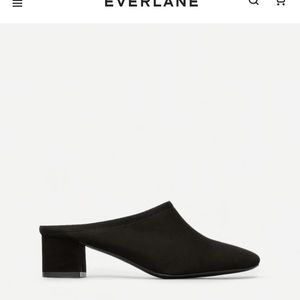 Everlane The Day Mule Heel Suede Shoes